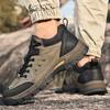 Fashion Men's Lace-Up Hiking Shoe New Men's Leisure Walk Shoes Leather Mens Breathable Sneakers High Quality Men Casual Walking Shoes