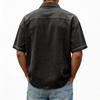 Men's Casual Stylish Washed And Distressed Shirt Top - Men's Loose-fitting Sports Short-sleeved Shirt