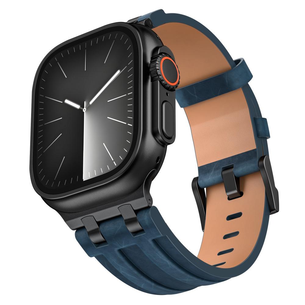 Leather Strap for Apple Watch Ultra3 2 1 49mm 46mm 45mm 44mm Series 11 10 9 8 7 6 5 4 Se Band Man Elegant Bracelet Replacement