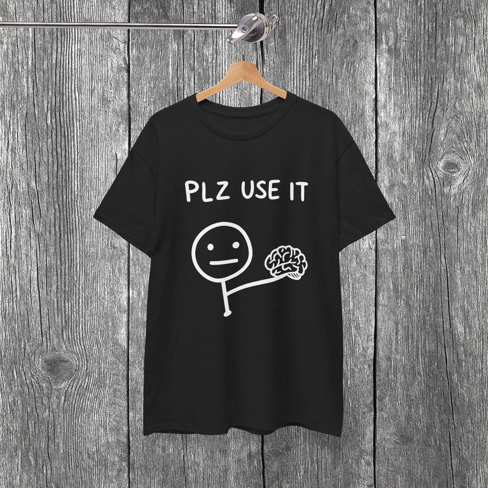 Anime Graphic Tee: PLZ USE IT - Unisex Humor Shirt S