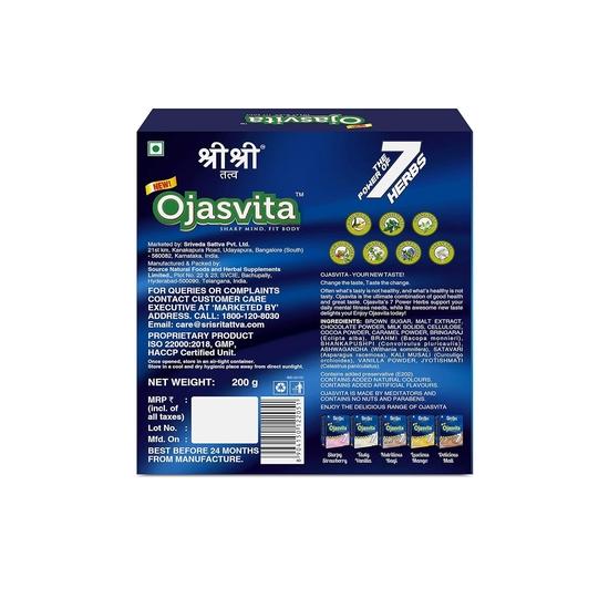 Sri Sri Tattva Ojasvita Chocolate Powder - Drink Mix for Sharp Mind & Healthy Body - 200g