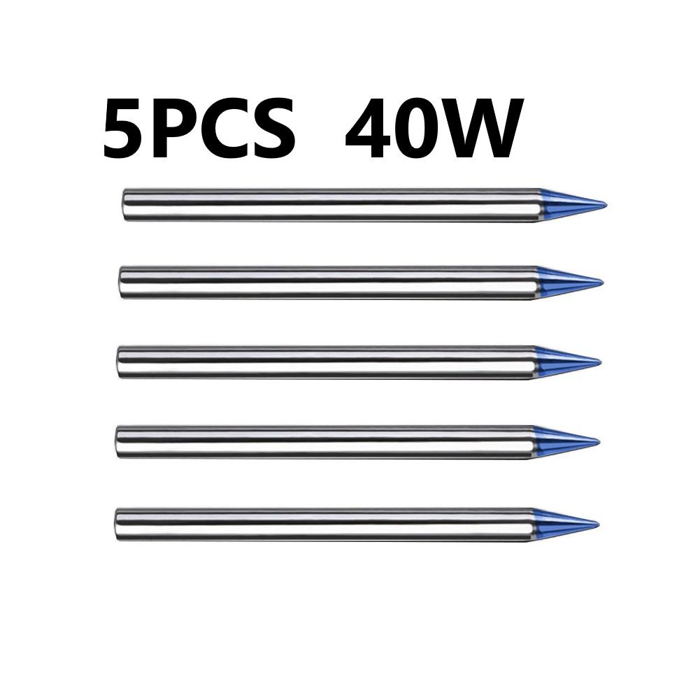 Multi Power Soldering Iron Tips 5PCS 30W To 150W Blue Copper Welding Accessories for External Heat Applications