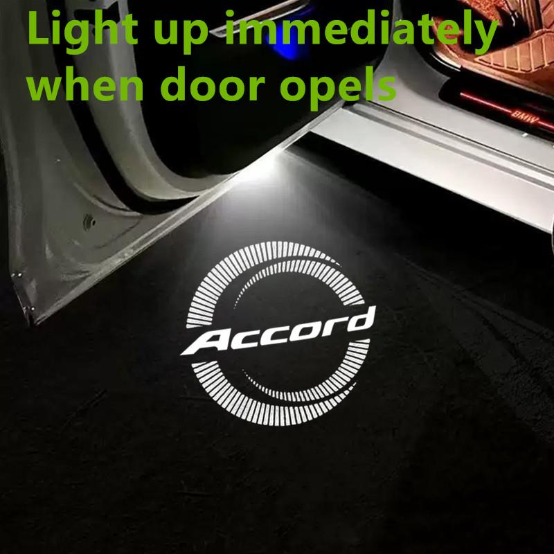 

2PCS Car Door Welcome Light HD Wireless Projector Lamps Accessories For Honda Accord 10th 9th 2019 2020 2021 2022 2023 2024 2PCS