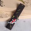 Retro Carving Ebony Bookmark Chinese Style Color Painted Bird Flower Book Clip Pagination Mark Stationery School Office Supplies