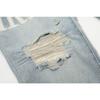 M06 Amiri Men's and Women's American Style Trendy Jeans with Fabric Patches, Holes, Embroidery, Casual and Fashionable High Street Pants