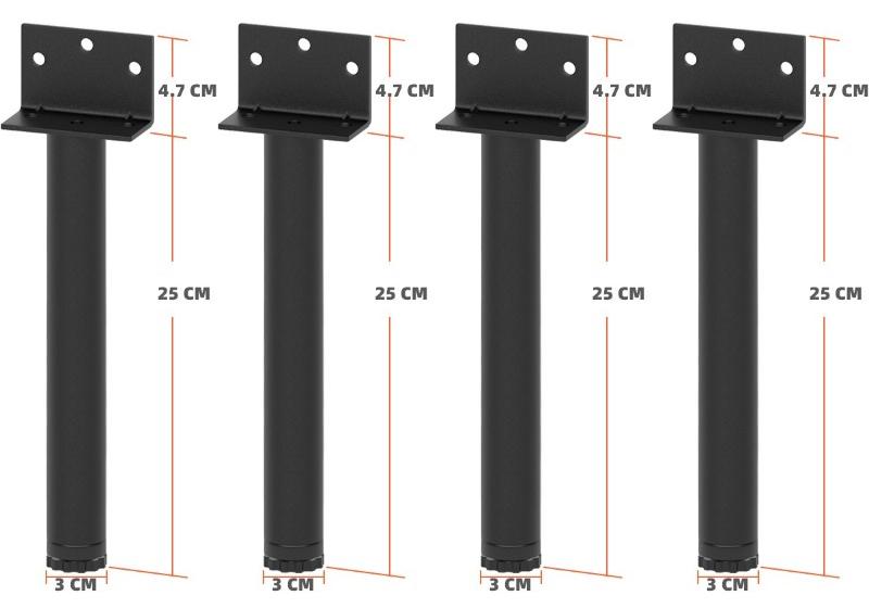 4pcs Multifunctional Adjustable Furniture Legs with Installation Tools and Screws Support Rod Home Column Bracket Furniture Legs