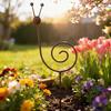 Rostiger Metallschnecken-Gartenstecker 70 cm Outdoor-Gartenskulptur Rustikales Dekoratives Gartendekoration Pflanzenstütze für Terrasse Veranda Hinterhof Dekoration