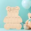 Bär/Ei/Türform Baby Meilenstein-Fotorahmen Hängbare Holztafel Fotobanner Türanhänger