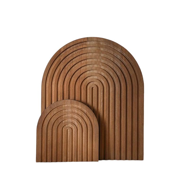 1PC Partition Wall Shelf Decorations Home Decor Jewelry Tray Modern Brown Decorative Tray Rustic Pine Wood Bohemian 2 Sizes