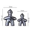 Ceramic Handicrafts Chinese Traditional Retro Abstract Sculpture History Human-shaped Sculpture Gold Font  Decorative Figurines