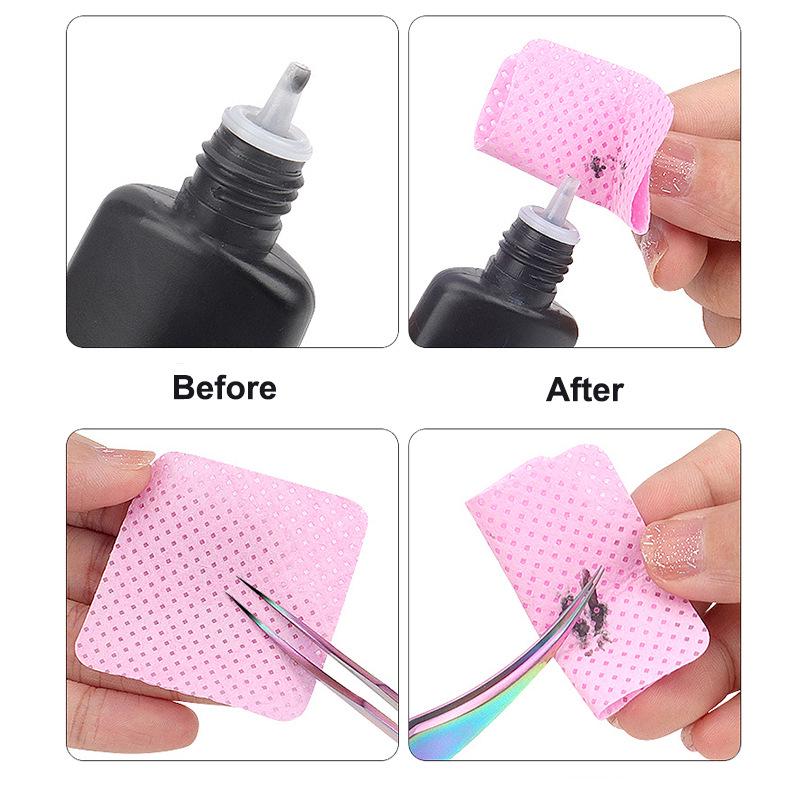 200-Piece Heart-Shaped Nail Polish Remover Pads & Eyelash Glue Cleaning Cotton Pads Set