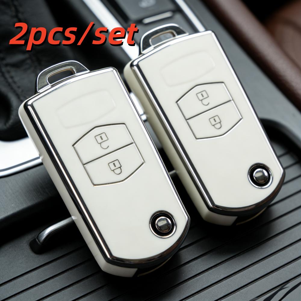 2pcs/lot Car Key Case Covers For Mazda Demio 2 3 5 6 M3 M5 M6 CX-5 CX7 CX9 RX8 MX5 MPV Key FOB Covers