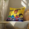 Cute Funny MMS Chocolate Cushion Cover Silky Elegant Comfort Sofa Bed Invisible Zipper Beach Pillowcase