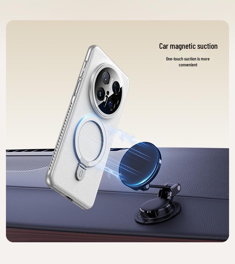 Huawei Mate70 Pro Magnetic Leather Case with Heat Dissipation and Stand Function