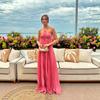 European and American Ins Wind Pleated Dress Skirt, Chest Wrapping One-word Collar Fashion Temperament Dress 61