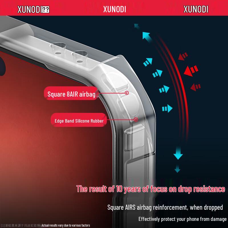 Xundd iQOO 15 Przezroczyste Magnetyczne Etui na Telefon z Poduszkami Powietrznymi
