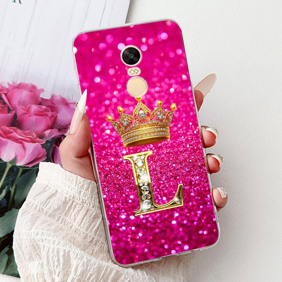 For Xiaomi Redmi Note 4X (Note 4 Gobal ) Fashion Crown Letter Phone Case For Redmi Note4X Note4 Global Soft Silicone TPU Cases