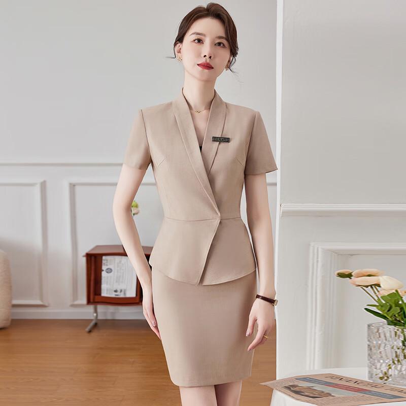 Женский деловой костюм Taluoman с коротким рукавом L