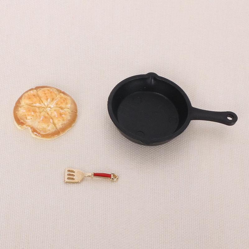 1/12 Dollhouse Kitchen Dinnerware Model Food Toys Pan Pot Shovel Pressure Cooker Playing House Miniature Cookware Accessories