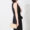 Clutch clasp flower with attached shoulder chain BEIGE [Oriental Traffic] bag, handbag, purse, motif, occasion, strap, strap, women's,