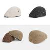 Retro Style Ladies Beret With Polyester Fabric And Short Brim For Casual Autumn Wear