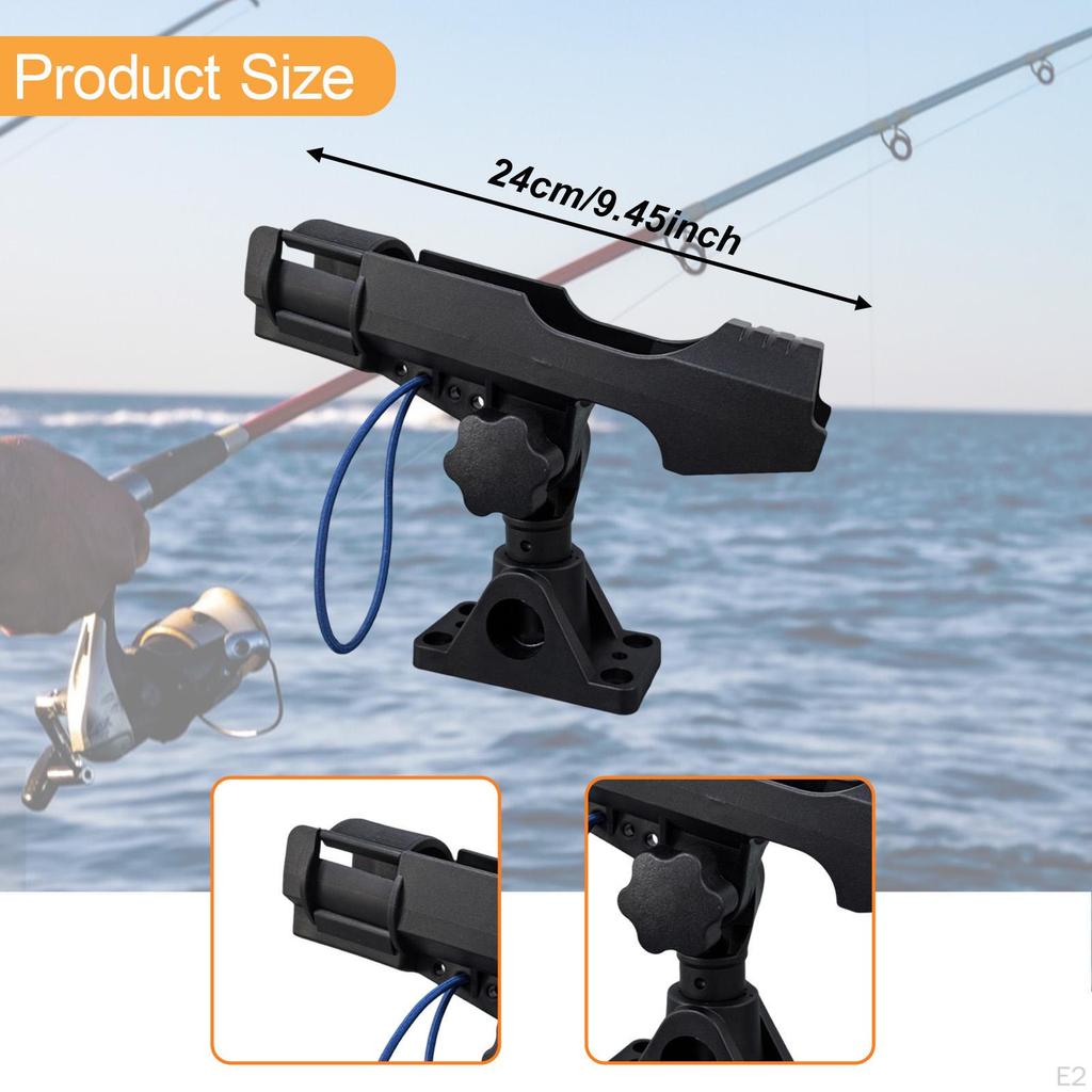 Fishing Rod Holder Rods Mount Adjustable Degree Rotating Rotatable Side/Deck Stand