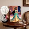 Disney Aladdin Jasmine Princess with Pearl Decorated Set 5D Artificial Pearl Puzzle Embroidered Home Decorative Handmade Gift