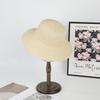 Summer Female Straw Hat Flat Top Hat Seaside Vacation Beach Straw Hat Sunshade Sunscreen DIY Handmade