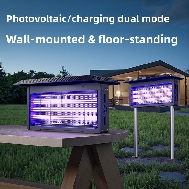 Outdoor Automatic Anti-Mosquito Lamp Waterproof Solar Mosquito Killer Light Courtyard Farm Large Insect Killer Artifact