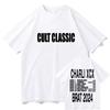 Spring and Summer New Cult Classic Charli Printed Cotton Loose Short Sleeved Round Neck Mens and Womens Casual Fashion Tshirt
