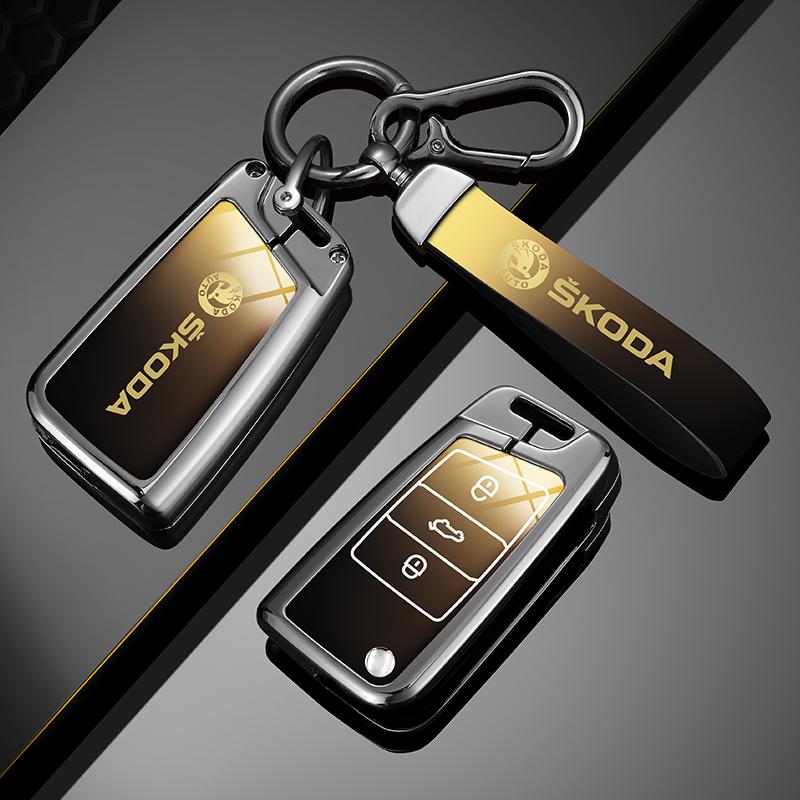 LAR3 For Skoda Octivia Superb Fabia 1 2 Octavia a7 RS Superb Rapid Yeti Karoq Vision Zinc Alloy Car Remote Key Fob Case Cover Shell