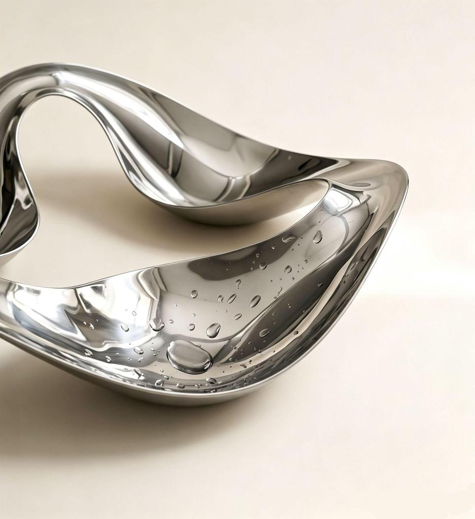 Elegant Twisted Metal Jewelry Display Tray - Streamlined Design for Exhibitions