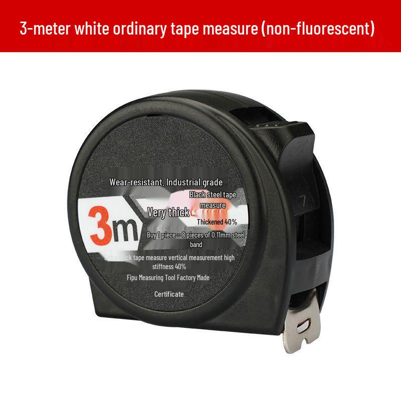 High Precision Fluorescent Tape Measure - Extra Wide, Wear-Resistant, Stainless Steel, Available in 5m, 7.5m, and 10m Lengths