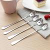 5/10pcs Stainless Steel Long Handle Ice Tea Spoon Coffee Spoon Ice Cream Stirring Spoon Household Kitchen Accessories