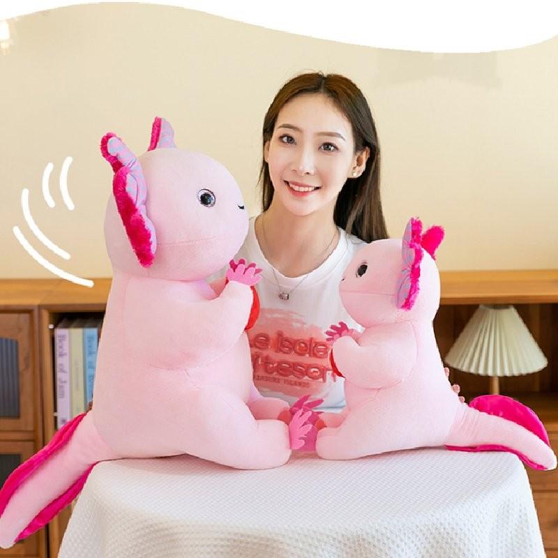 Soft Plush Axolotl Dinosaur Stuffed Toy In Adorable Design Available In Multiple Sizes