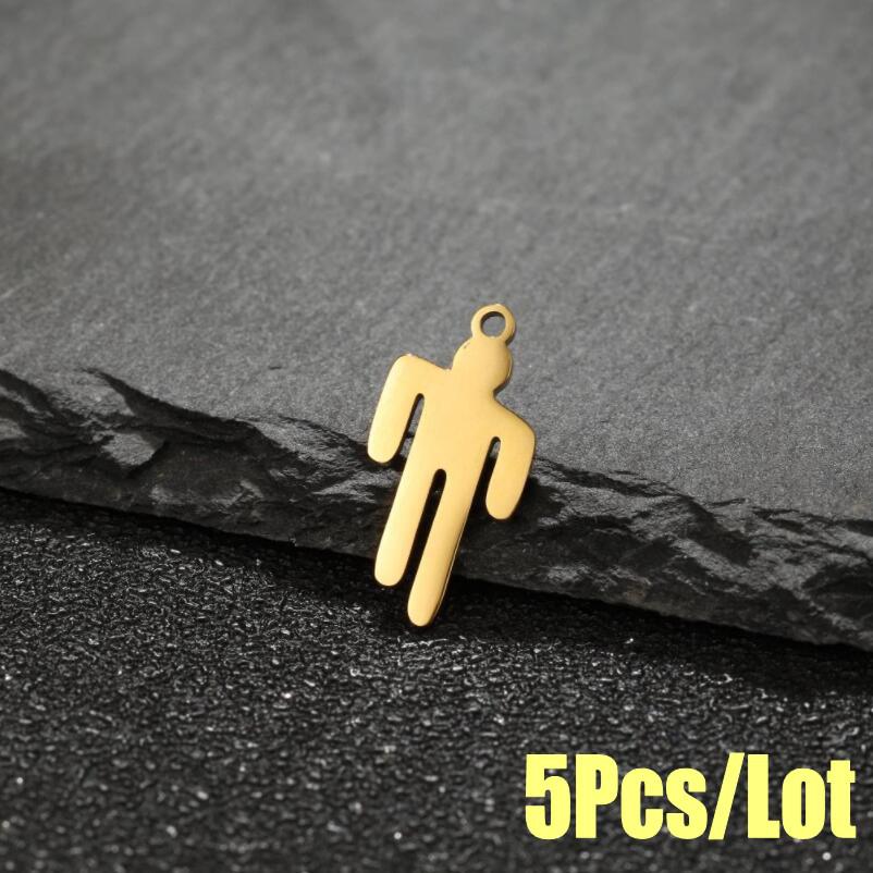 Abstract Human Face Pendant Necklace - Stainless Steel Cartoon Girl Design