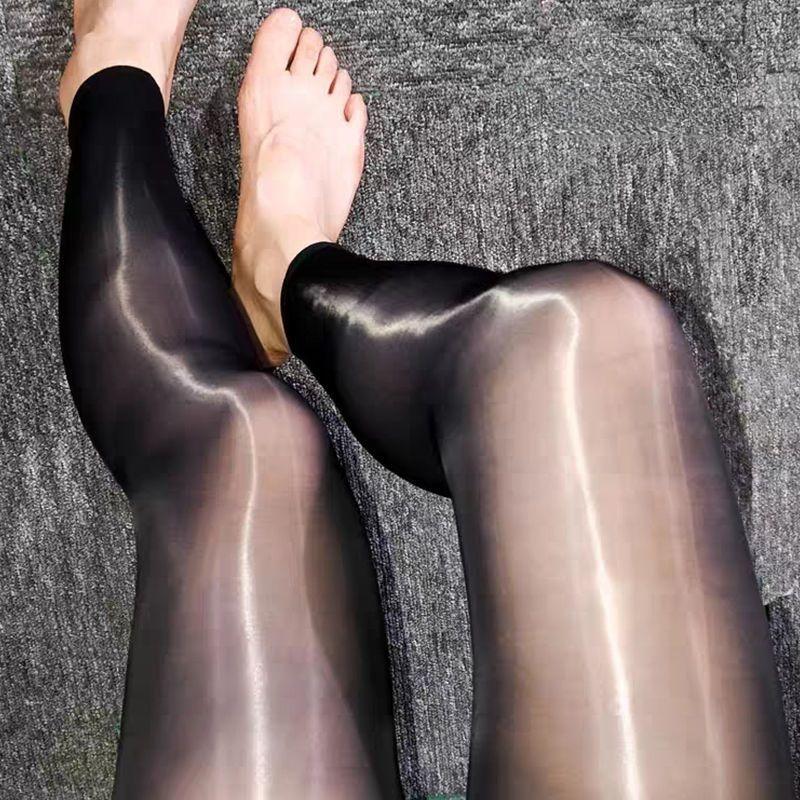 Anti-Scratch Thin Glossy Shiny Leggings Sexy Dance Stockings Glitter Women See Through Party Club Stockings
