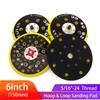 6"150mm 9/15/17/52Holes Sander Backing Pad Hook&Loop Sanding Pads with 5/16"-24 Thread Dust Free Sanding Disc Holder for MIRKA