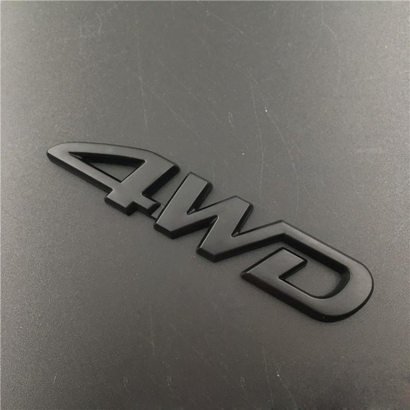 1Pcs 3D Chrome Metal Car Letters Logo 4WD Car Fender Side Rear Trunk Emblem Badge Sticker Decals