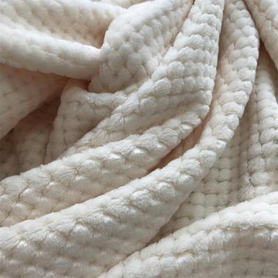 Thickened Solid Color Pineapple Grid Flannel Blanket - Coral Fleece Sofa/Air Conditioning Nap Throw Blanket