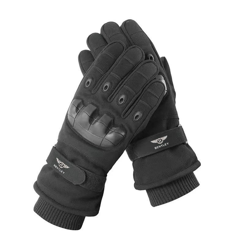 Högklassig Bil Bentley LOGO Herr Dam Vinter Köldtålig Motorcykelhandskar Sport Ridning Motorcykel Taktisk Jakt Full Finger