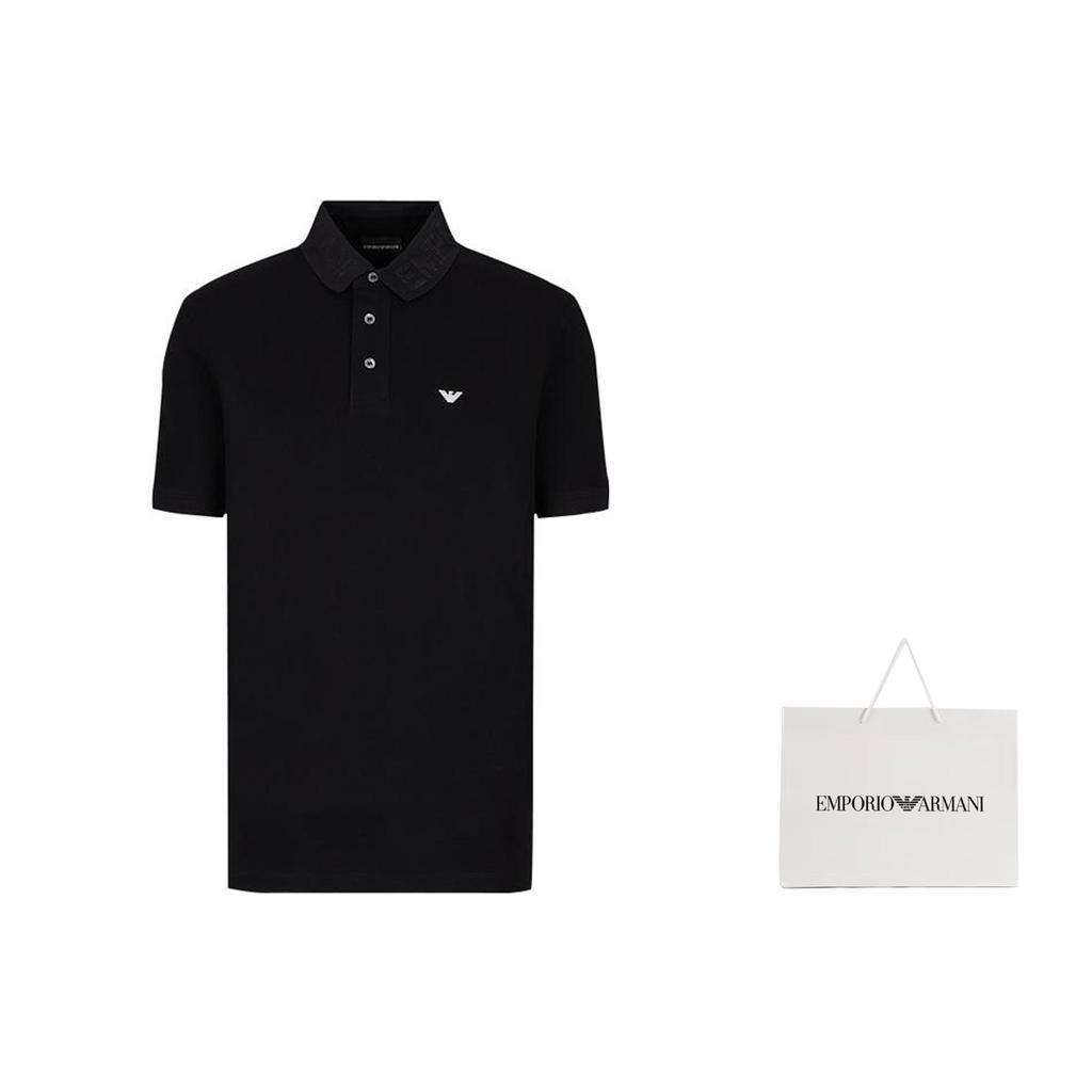 Emporio Armani FW22 Polo Shirt Men's Black 6L1F93-1JTKZ-0999