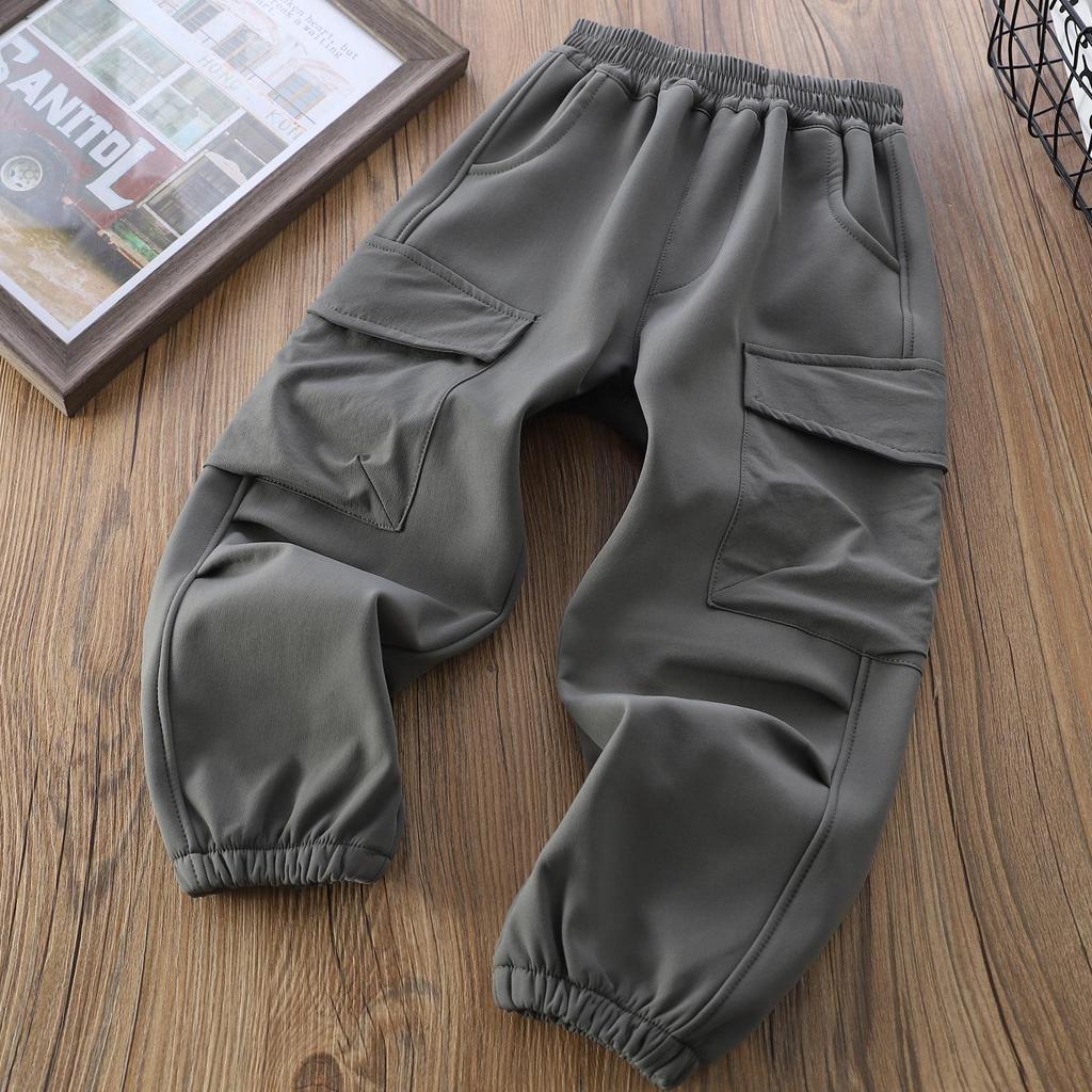 Dětské nepromokavé fleecové kalhoty podzim/zima 2025: Odolné, Teplé, Ležérní Outdoorové Oblečení