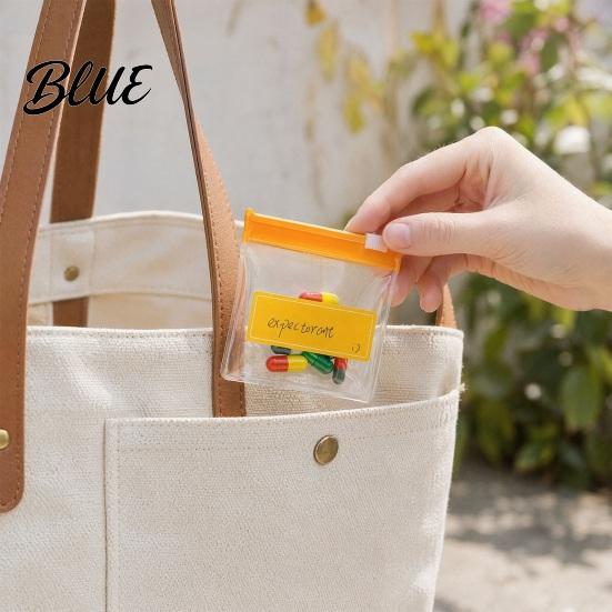 Small Zipper Storage Bag Slide Lock Medicine Bags Compact Travel Pill Pouch Set Accessory Reusable EVA Waterproof Bag for Items Organization