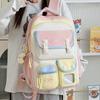 Schoolbag Soft Sister Small Fresh Schoolbag Korean College Style Backpack Multi-compartment Design Sense Female Junior High School Student Travel 
