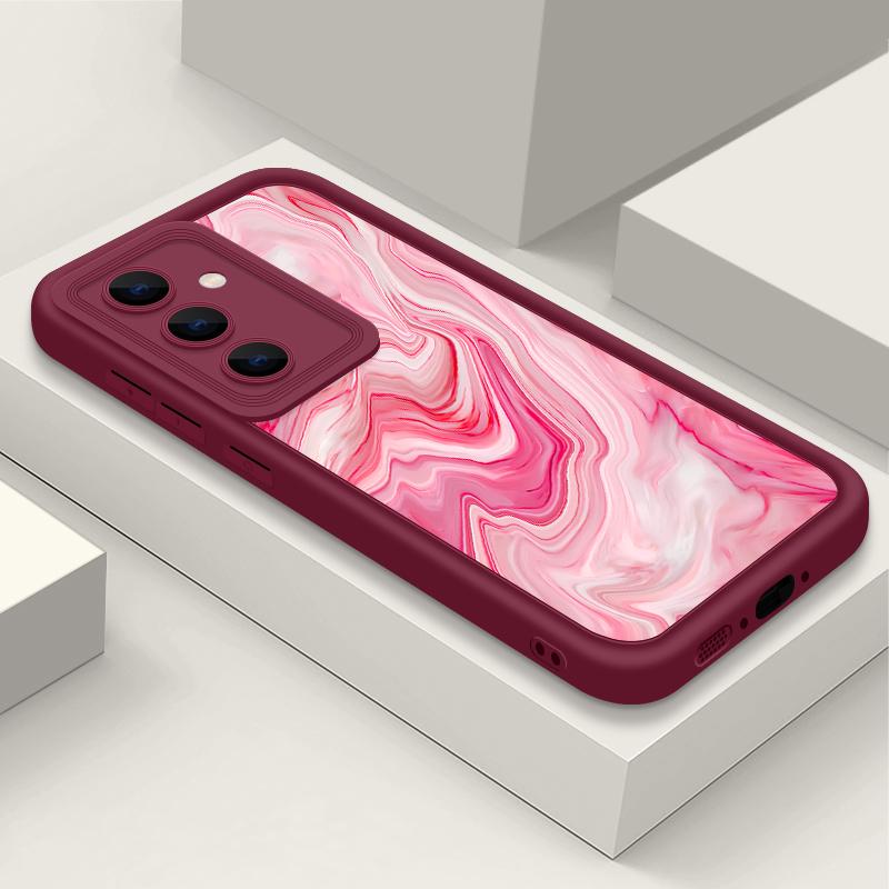 

Чехол с цветным мраморным рисунком для Samsung S24 FE S23 S22 Ultra A16 A55 A15 A35 A54 A34 A25 A14, мягкий матовый TPU, противоударный, защитный чехол для объектива телефона Samsung A05