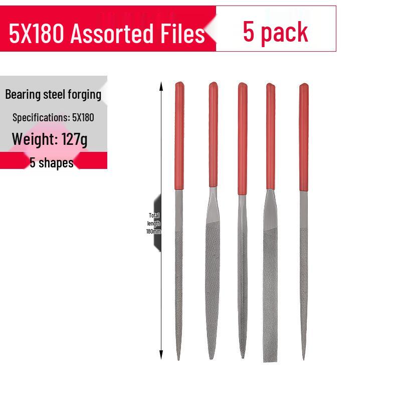 10-Piece Mini Triangular File Set for Woodworking & Metal Grinding Tools