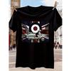 Scooter Mod Subculture T-Shirt with Union Jack & Target Graphic - Casual Short Sleeve Round Neck Tee for Scooter, Style Apparel