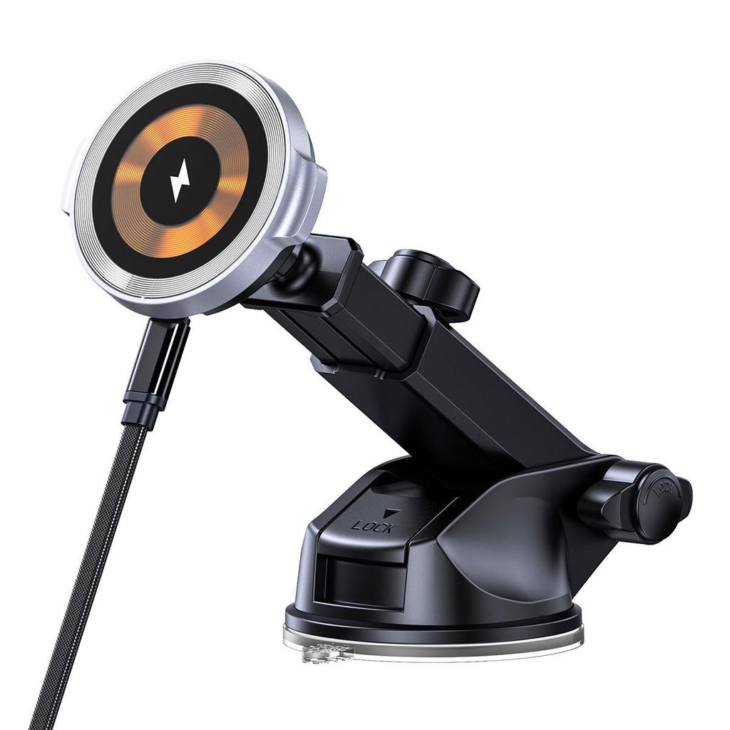 MagSafe Wireless Car Charger & Phone Holder with Magnetic Bracket for Fast Charging