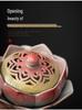 Hand-Painted Doucai Lotus Ceramic Incense Burner - Ancient Style Aromatherapy Flower Design